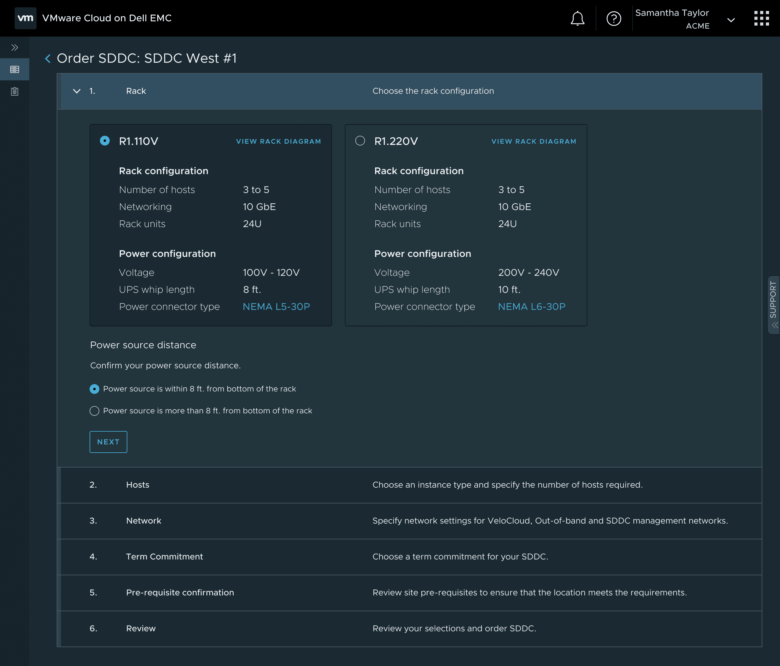 E-commerce flow for ordering datacenter capacity