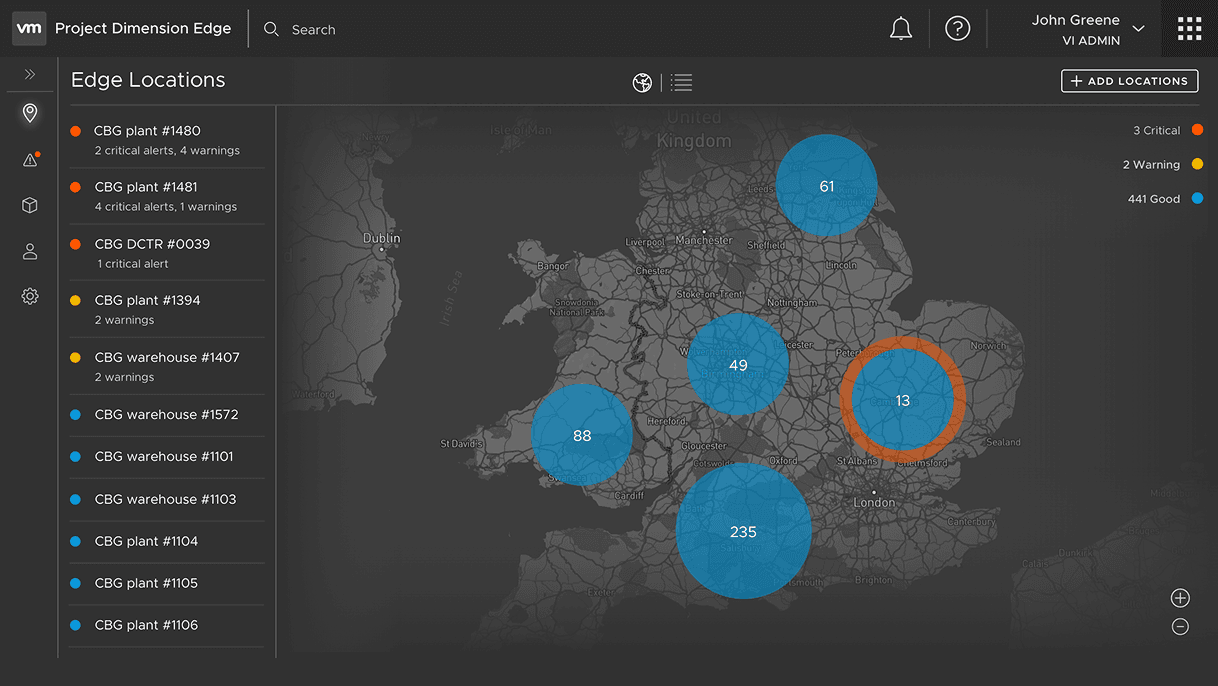 Regional view of clustered deployments