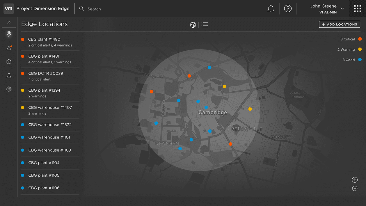 Single-location drill-down view