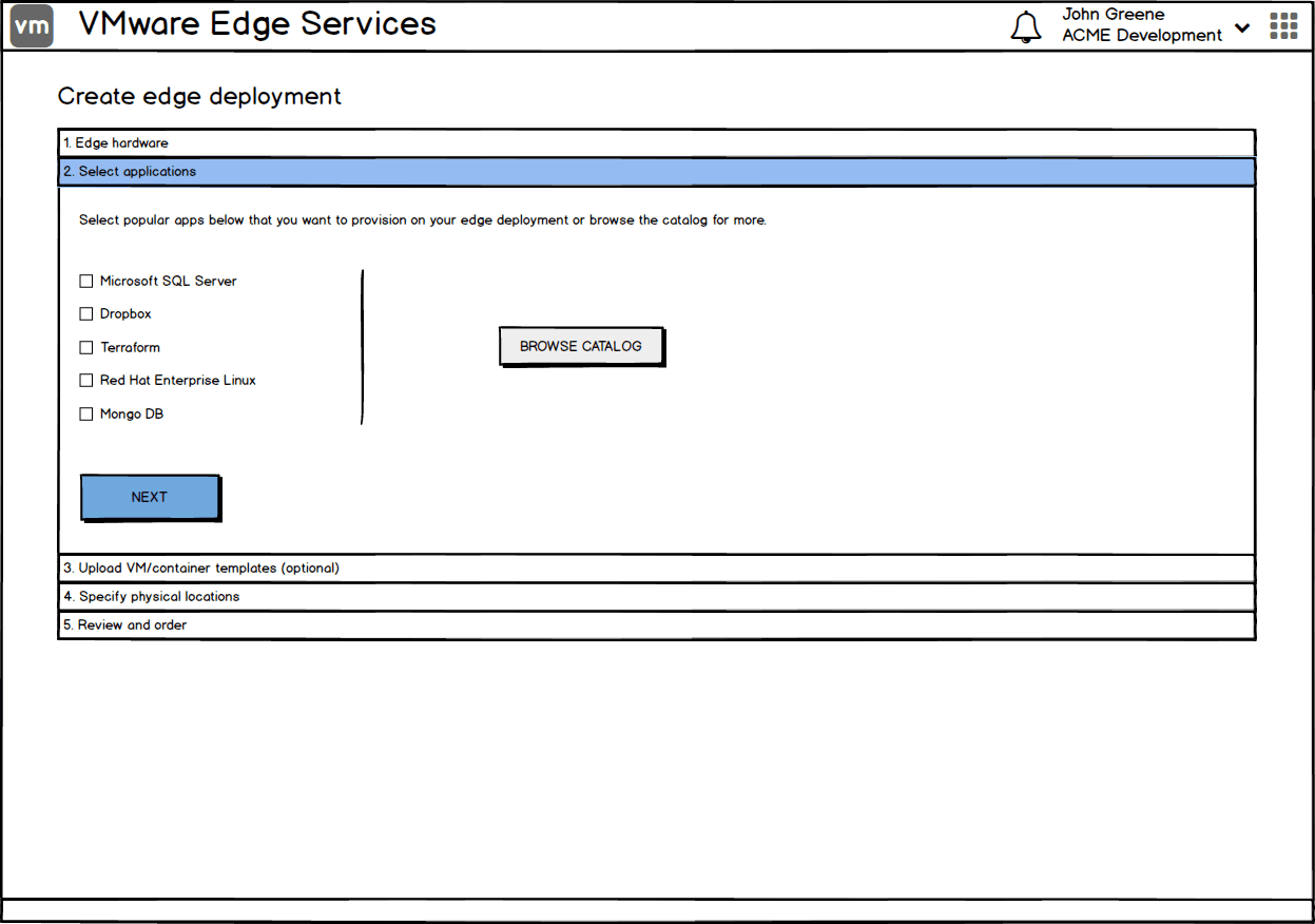 Wireframe — step 2